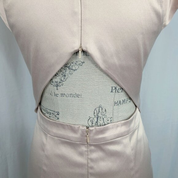 Black Halo Champagne Dress 6 Sheath Satin - Picture 9 of 12